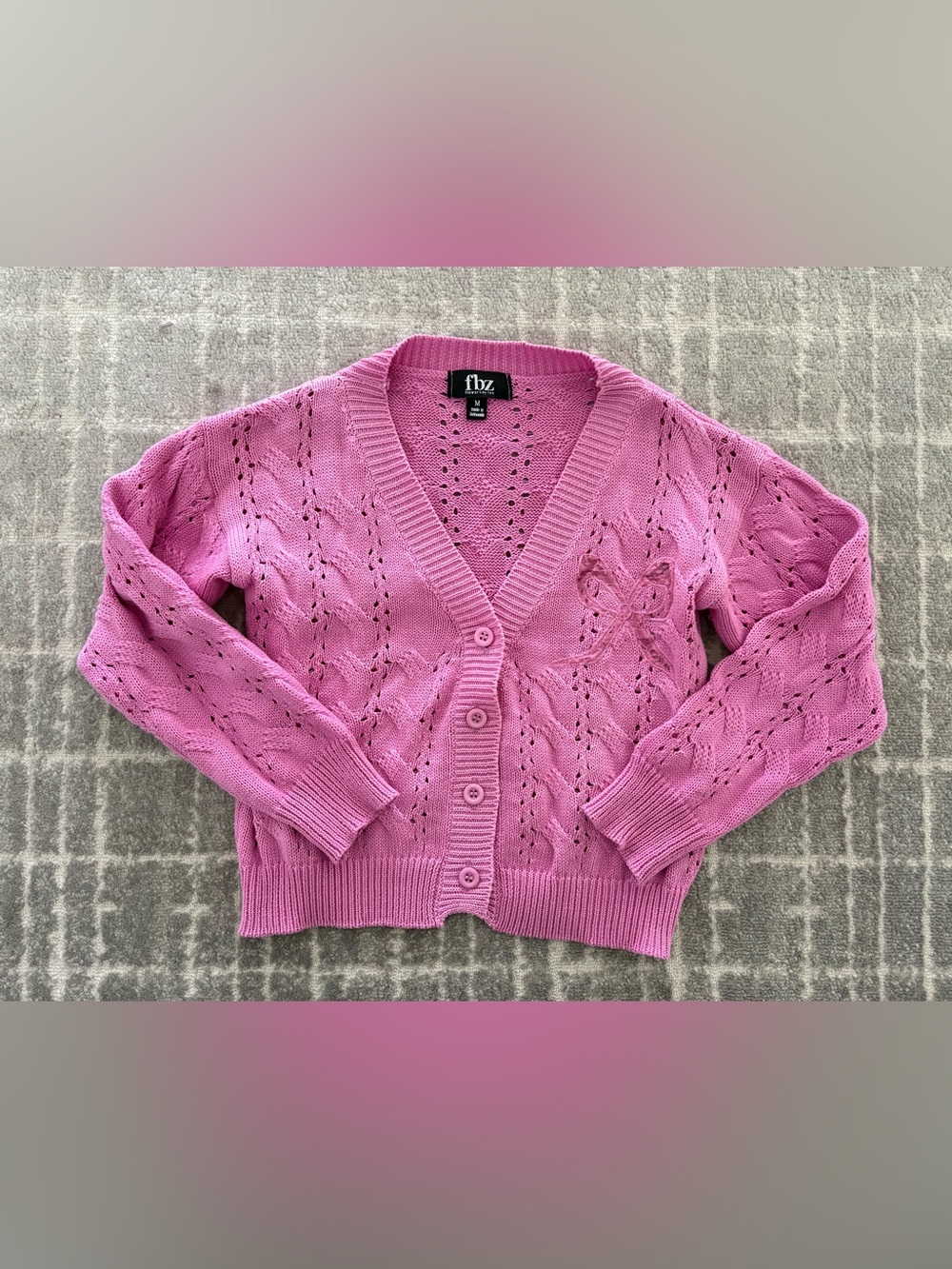Girls Flowers by Zoe Cardigan - size medium